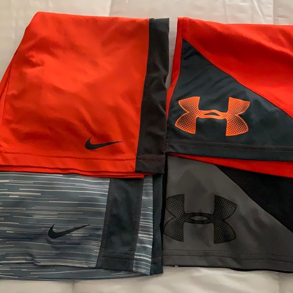 nike/under armour Other - 4 pair of  Nike/Under Armour youth M shorts